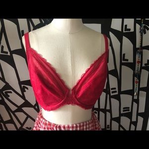 vintage chantelle red bra